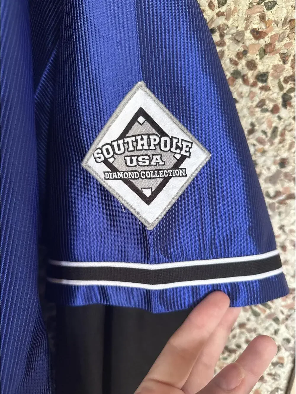 Y2K Southpole Diamond Collection Blue Baseball Jersey XL